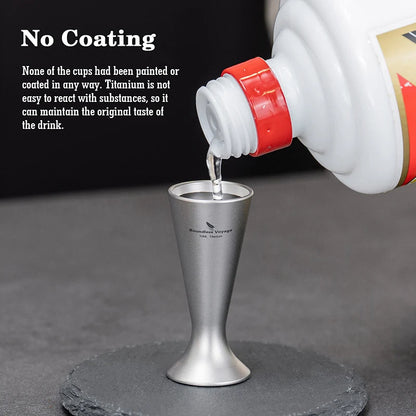 Titanium Mini Shot Glasses Cups Wine Drinking Cups