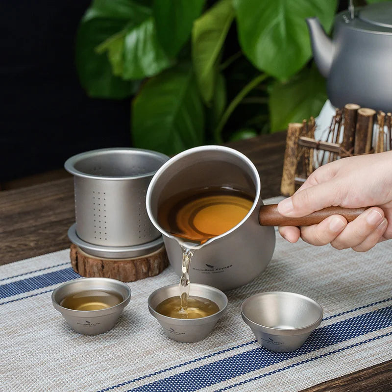 380ml Titanium Coffee Cup with Strainer