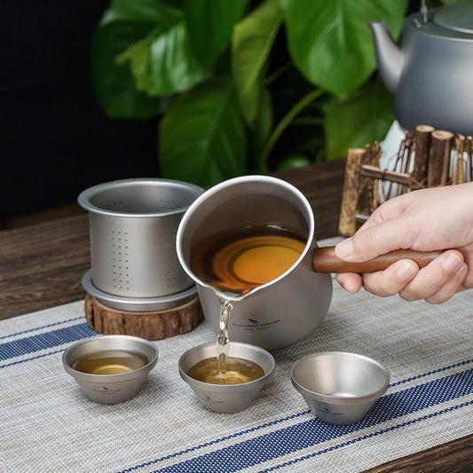 380ml Titanium Coffee Cup with Strainer