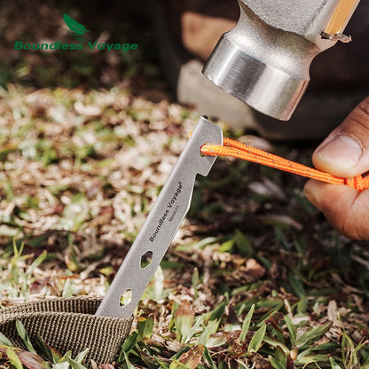 V-shaped Ground nails Camping Titanium Tent Stakes