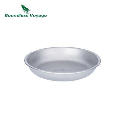 Titanium Plates Dishes Saucer Outdoor Camping Home Food Serving Tray Dinnerware