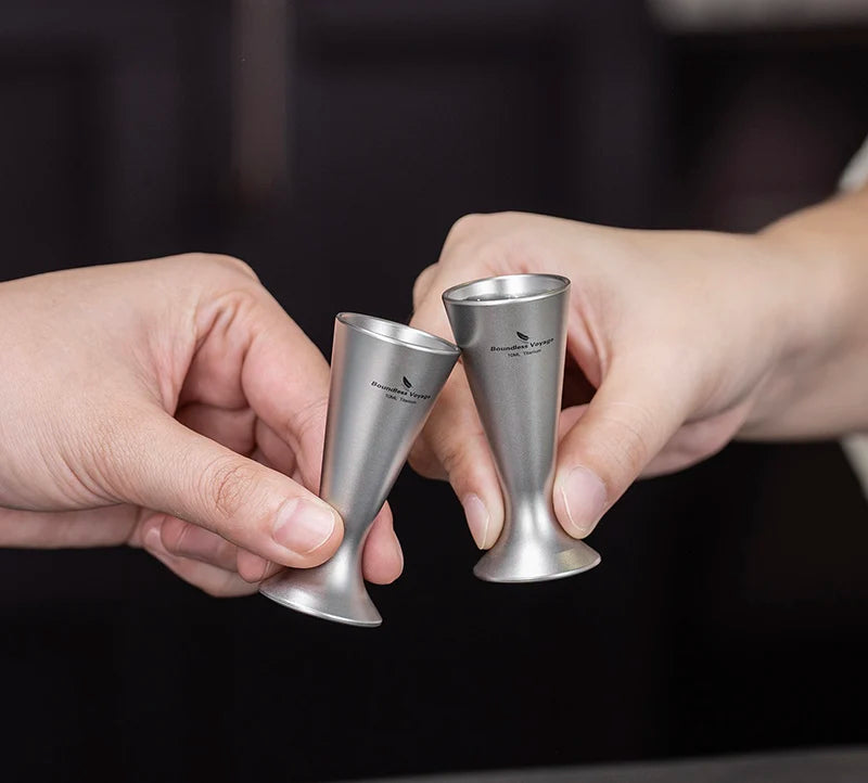 Titanium Mini Shot Glasses Cups Wine Drinking Cups