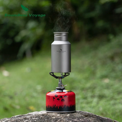 Titanium Water Bottle Outdoor Camping Single Layer Wide Mouth