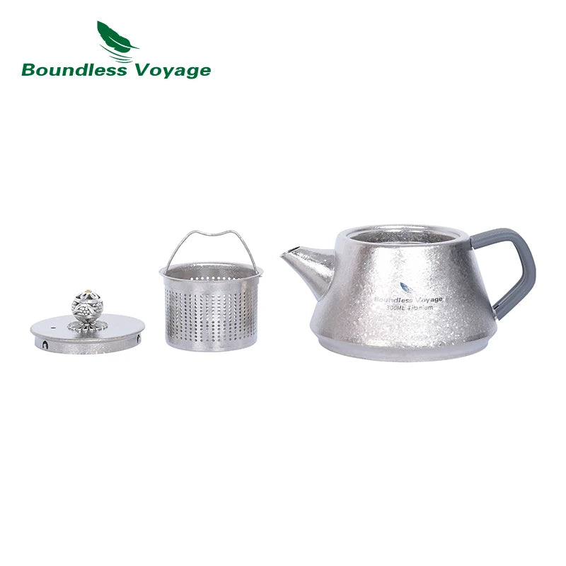 300ml Titanium Tea Pot with Infuser Kung Fu Teatop Cups Set