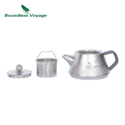 300ml Titanium Tea Pot with Infuser Kung Fu Teatop Cups Set