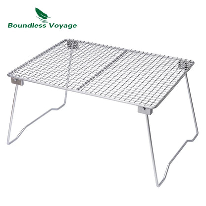 Titanium Grill Camping Table Lightweight Net BBQ Wire Mesh Grate