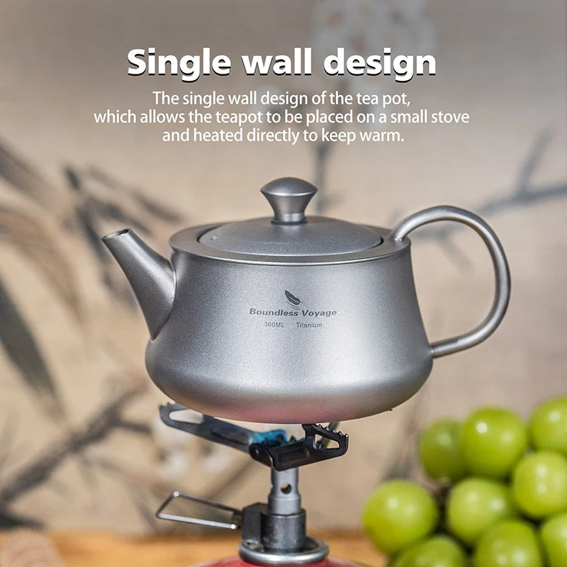 300ml Titanium Teapot with Infuser Chinese Tea Set