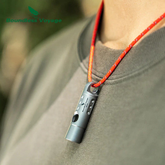 Titanium Outdoor Camping Hiking Coaches Training Sports Keychain Whistles