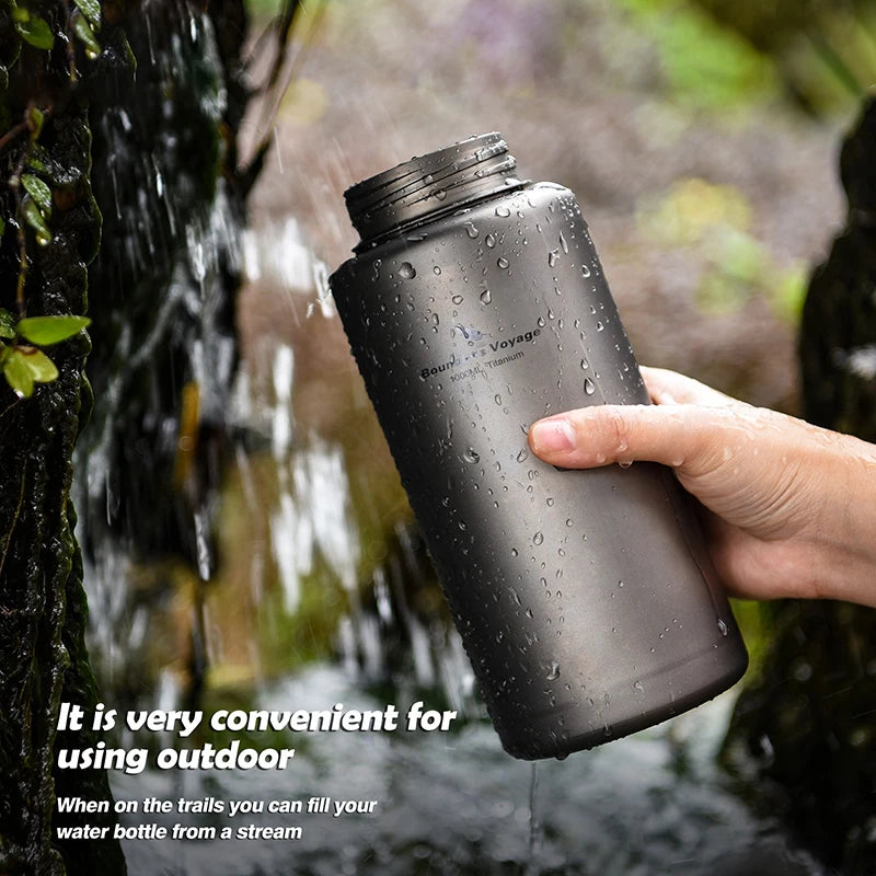 1L Titanium Bottle Leakproof Single-layer Sport Water Bottle