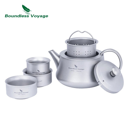 300ml Titanium Teapot with Infuser Chinese Tea Set