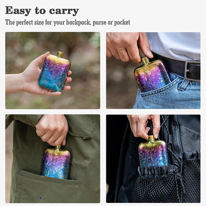 170ml Titanium Hip Flask Liquor Flask
