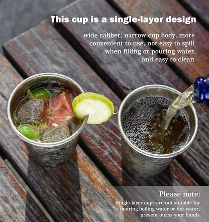 350ml Titanium Beer Cup Single Layer Mug Coffee Tea Cola Cup