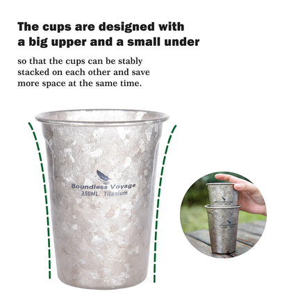 350ml Titanium Beer Cup Single Layer Mug Coffee Tea Cola Cup