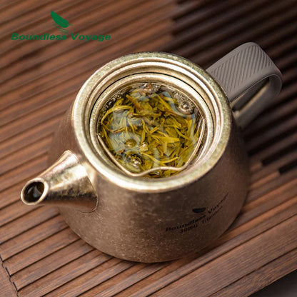 300ml Titanium Tea Pot with Infuser Kung Fu Teatop Cups Set