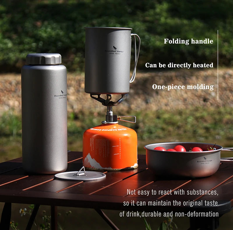 Titanium Water Bottle 1050ml Camping Canteen Cycling Sport Drinking Bottle