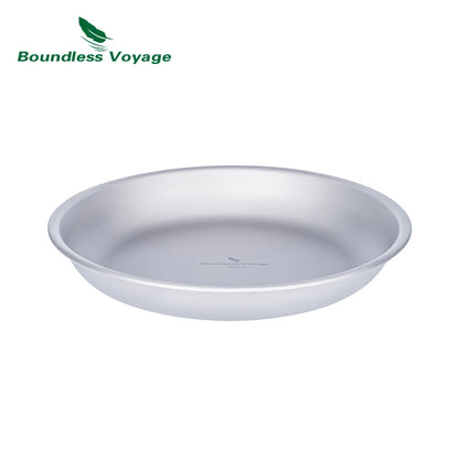 Titanium Plates Dishes Saucer Outdoor Camping Home Food Serving Tray Dinnerware