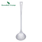 Long Handle Titanium Soup Ladle Metal Serving Skimmer Slotted Spoon
