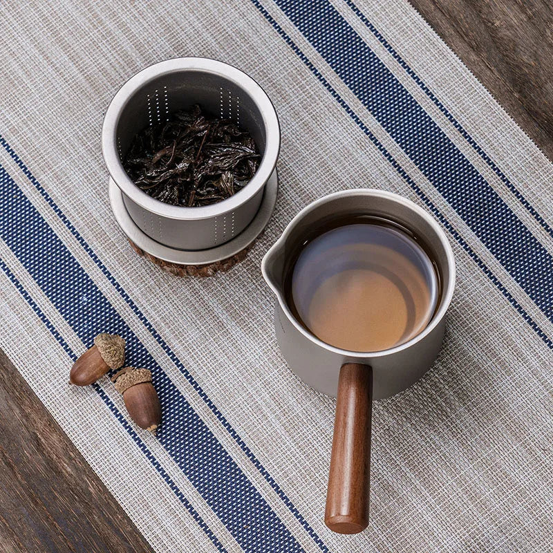 380ml Titanium Coffee Cup with Strainer