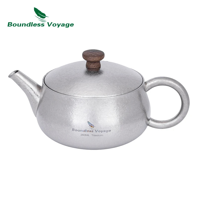Tetera de titanio Boundless Voyage con filtro, tetera china de kung-fu, ligera, portátil, para viajes, Ti3106D