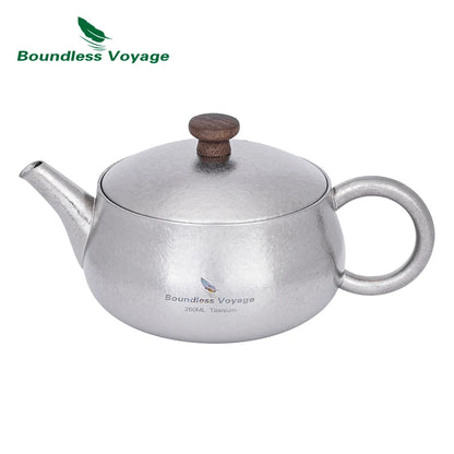 Tetera de titanio Boundless Voyage con filtro, tetera china de kung-fu, ligera, portátil, para viajes, Ti3106D
