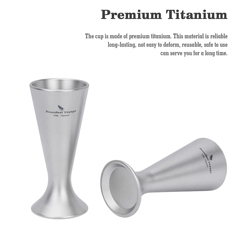 Titanium Mini Shot Glasses Cups Wine Drinking Cups