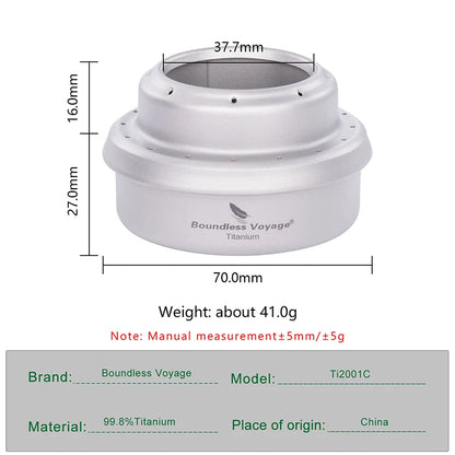 Titanium Spirit Stove Camping Alcohol Stove