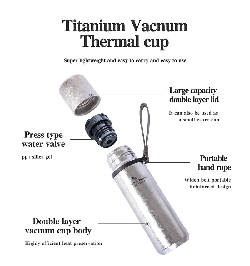 510ml Titanium Vacuum Cup Thermos Bottle