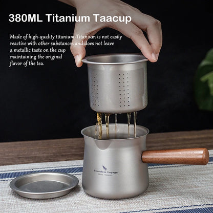 380ml Titanium Coffee Cup with Strainer