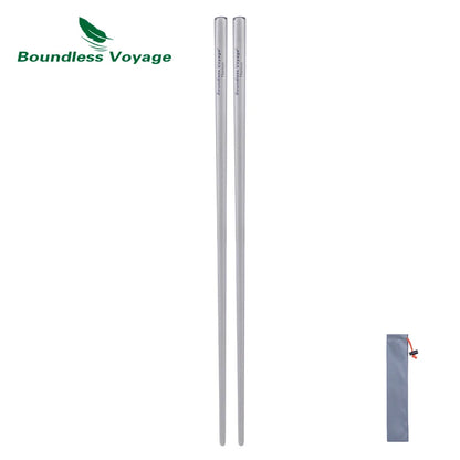 Titanium Chopsticks Metal Square Chopsticks
