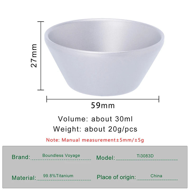 30ml Mini Titanium Tea Cup Portable Double-Layer Anti-scalding Mug