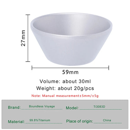 30ml Mini Titanium Tea Cup Portable Double-Layer Anti-scalding Mug