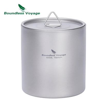 Titanium Double Walled Cups with Lid