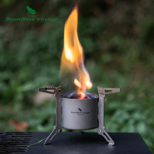 Spirit Stove Camping Titanium Alcohol Burner Mini Backpacking Stove