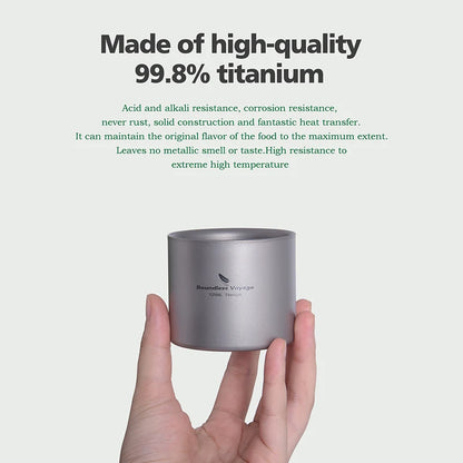 120ml Titanium Cup Small Double Walled Travel Cup