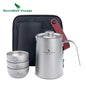 Titanium Travel 380ml Kung Fu Tea Pot Cups Set