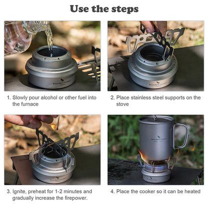 Titanium Spirit Stove Camping Alcohol Stove
