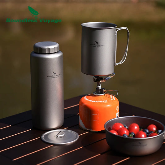 Titanium Water Bottle 1050ml Camping Canteen Cycling Sport Drinking Bottle