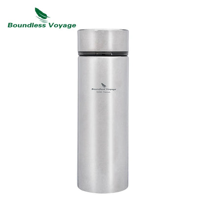 550ml Titanium Vacuum Insulated Water Bottle with Filter