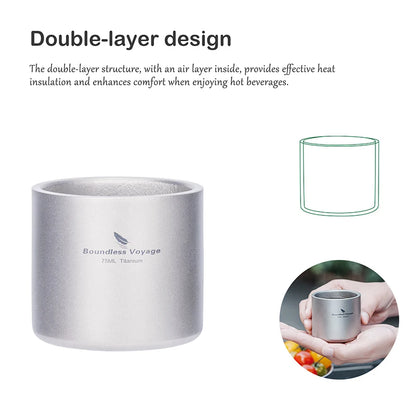 75ml Double-wall Cup Coffee Tea Mug
