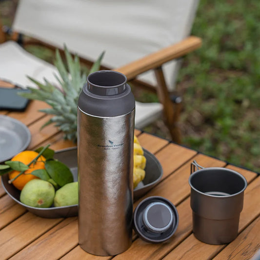 800ml Titanium Vacuum Flask Insulated Thermos Water Bottle