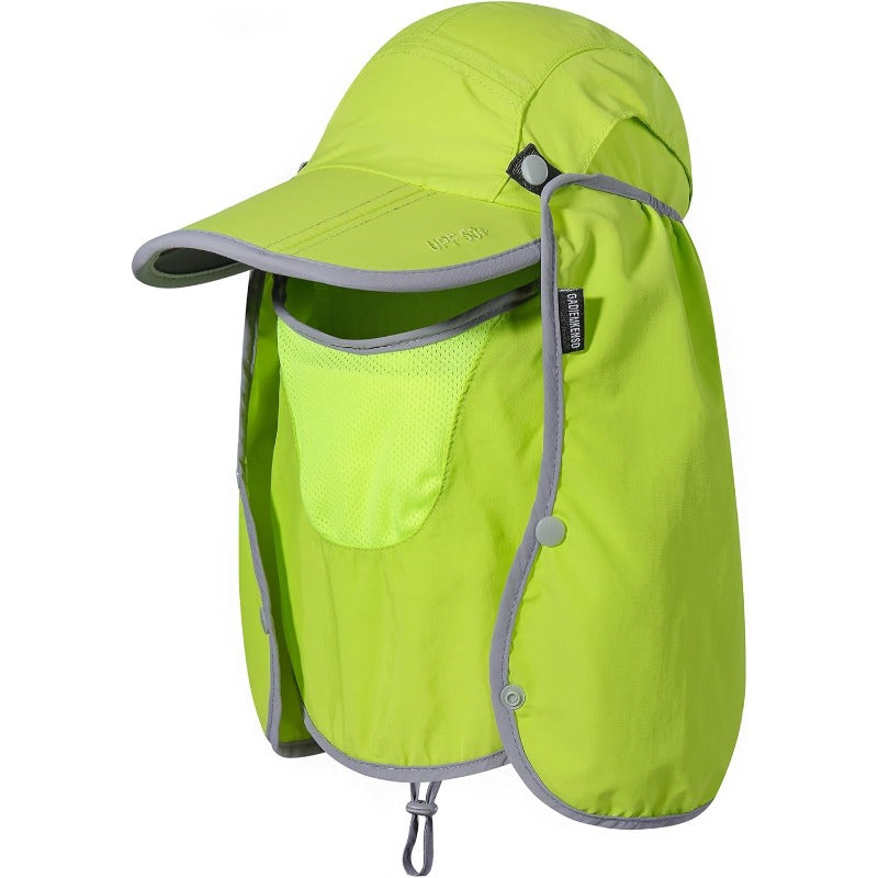 GADIEMKENSD UPF 50+ Folding Fishing Hat 360 Outdoor Sun Hat