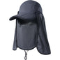 Foldable Fishing Cap with Neck Flap, UPF 50+ Sun Protection, Windproof, Removable Design, Multi-Level Adjustment