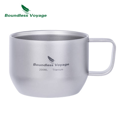 200ml Titanium Espresso Coffee Cup Double Wall Mug